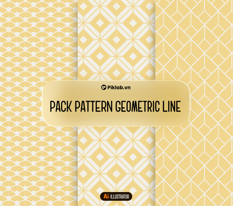 Pack Patterns Geometric Line, Bộ Pattern Hình Học Đẹp Cho Thiết Kế, Họa Tiết Vây Cá, Hình Thoi